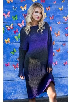 *Fobya F579 sukienka fioletowa ze sklepu intimiti.pl w kategorii Swetry damskie - zdjęcie 187900282