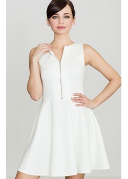 *Katrus K098 sukienka rozkloszowana ecru ze sklepu intimiti.pl w kategorii Sukienki - zdjęcie 187900321