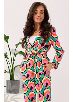 Wiązany kolorowy żakiet damski 0004/B23 ze sklepu intimiti.pl w kategorii Marynarki damskie - zdjęcie 187900490