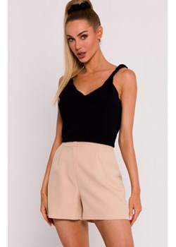 Moe szorty z zakładkami beżowe M775 ze sklepu intimiti.pl w kategorii Spodnie damskie - zdjęcie 187900500