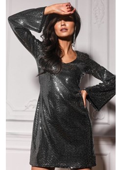 Cekinowa sukienka mini w kształcie litery A ze sklepu intimiti.pl w kategorii Sukienki - zdjęcie 187900504
