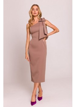 Moe sukienka na jedno ramię mokka M847 ze sklepu intimiti.pl w kategorii Sukienki - zdjęcie 187900611