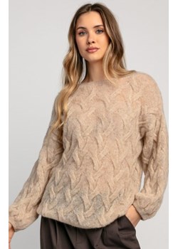 Fobya F1995 lekki sweterek alpaka beżowy ze sklepu intimiti.pl w kategorii Swetry damskie - zdjęcie 187900702