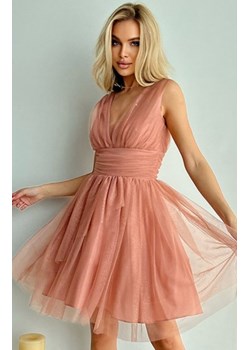 Rozkloszowana tiulowa sukienka z brokatem 270-04 ze sklepu intimiti.pl w kategorii Sukienki - zdjęcie 187901002