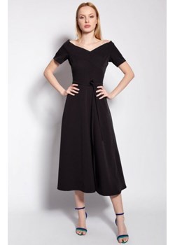 Sukienka trapezowa midi czarna SUK181 ze sklepu intimiti.pl w kategorii Sukienki - zdjęcie 187901052
