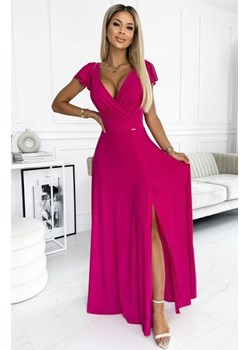 Numoco 411-5 CRYSTAL połyskująca długa suknia z dekoltem ze sklepu intimiti.pl w kategorii Sukienki - zdjęcie 187901074