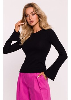 Moe bluzka z poszerzonymi rękawami czarna M806 ze sklepu intimiti.pl w kategorii Bluzki damskie - zdjęcie 187901392