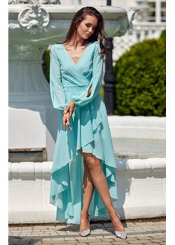 Asymetryczna maxi sukienka szyfonowa miętowa ze sklepu intimiti.pl w kategorii Sukienki - zdjęcie 187901510