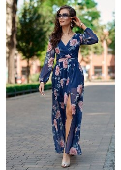 Długa sukienka w kwiaty 0219/R69 ze sklepu intimiti.pl w kategorii Sukienki - zdjęcie 187901721