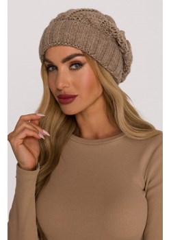 Moe czapka damska splot warkocz beżowa M897 ze sklepu intimiti.pl w kategorii Czapki zimowe damskie - zdjęcie 187901873