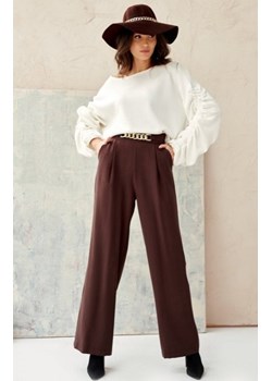 Szerokie spodnie plazzo brązowe 0011 ze sklepu intimiti.pl w kategorii Spodnie damskie - zdjęcie 187902101