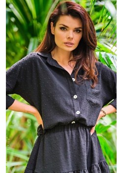 Awama oversizowa koszula damska czarna A425 ze sklepu intimiti.pl w kategorii Koszule damskie - zdjęcie 187902132