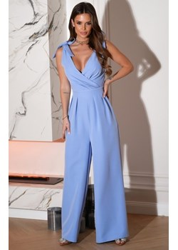 Elegancki kombinezon  z kokardkami błękitny 304-08 ze sklepu intimiti.pl w kategorii Kombinezony damskie - zdjęcie 187902423