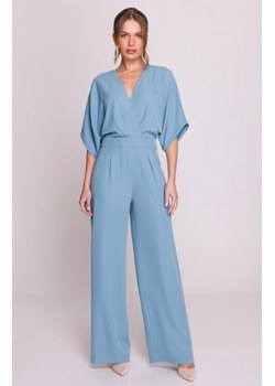 Stylove S395 kombinezon z dekoltem kopertowym zimny niebieski ze sklepu intimiti.pl w kategorii Kombinezony damskie - zdjęcie 187902613