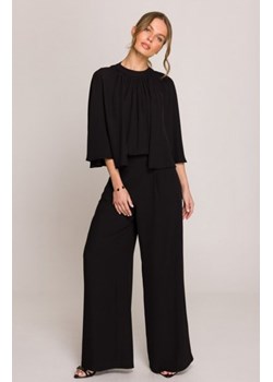 Stylove S397 kombinezon z szerokimi rękawami i wiązaniem czarny ze sklepu intimiti.pl w kategorii Kombinezony damskie - zdjęcie 187902660