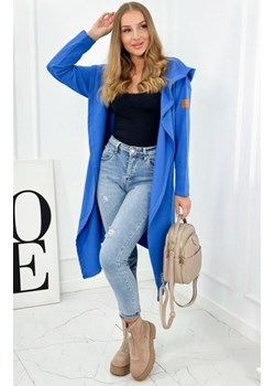 Długa bluza z kapturem chabrowa ze sklepu intimiti.pl w kategorii Bluzy damskie - zdjęcie 187902783