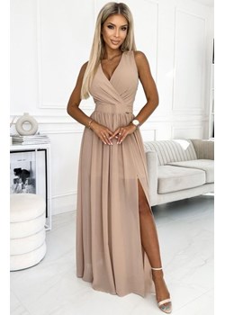 Numoco 362-6 JUSTINE długa suknia z dekoltem i wiązaniem ze sklepu intimiti.pl w kategorii Sukienki - zdjęcie 187902960