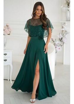 Bicotone długa sukienka z cekinowym bolerkiem zielona ze sklepu intimiti.pl w kategorii Sukienki - zdjęcie 187902970