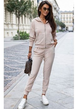Ivon Kanya welurowy komplet dresowy beżowy ze sklepu intimiti.pl w kategorii Dresy damskie - zdjęcie 187903303