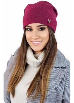Kamea Lily wełniana czapka damska bordowa ze sklepu intimiti.pl w kategorii Czapki zimowe damskie - zdjęcie 187903563