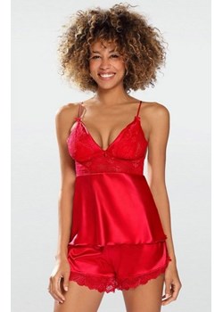 Dkaren Harmonia satynowy komplet czerwony ze sklepu intimiti.pl w kategorii Piżamy damskie - zdjęcie 187903584