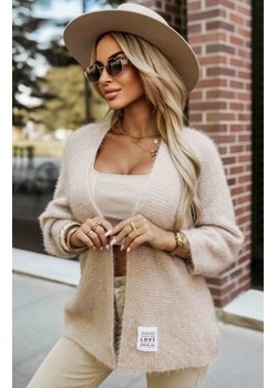 Numoco 631-1 stylowy kardigan z miękkiej sweterkowej dzianiny ze sklepu intimiti.pl w kategorii Swetry damskie - zdjęcie 187903662