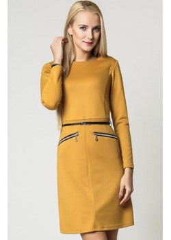 Vera Fashion Angela sukienka musztardowa ze sklepu intimiti.pl w kategorii Sukienki - zdjęcie 187903732