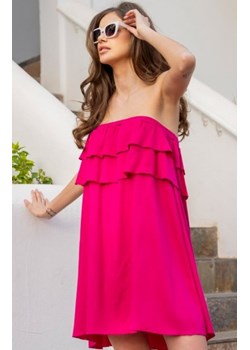 Awama A658 oversizowa sukienka hiszpanka różowa ze sklepu intimiti.pl w kategorii Sukienki - zdjęcie 187903852