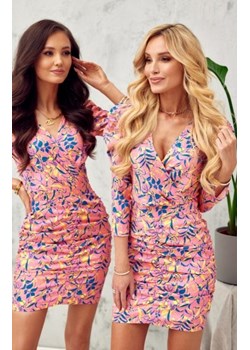 Ołówkowa sukienka z bufkami 0356/F72 ze sklepu intimiti.pl w kategorii Sukienki - zdjęcie 187903890