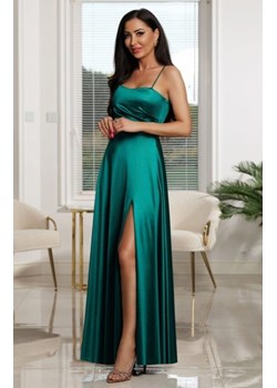 Elizabeth Nathalie długa satynowa sukienka zielona ze sklepu intimiti.pl w kategorii Sukienki - zdjęcie 187904134