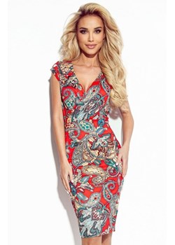 Numoco 379-1 BOYKA dopasowana sukienka z kopertowym dekoltem ze sklepu intimiti.pl w kategorii Sukienki - zdjęcie 187904183