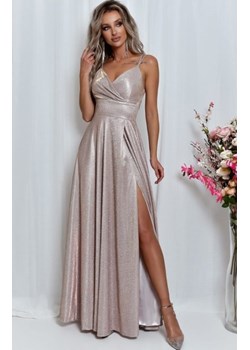 Duet Tifani długa sukienka z połyskiem lux złoto-różowa ze sklepu intimiti.pl w kategorii Sukienki - zdjęcie 187904184