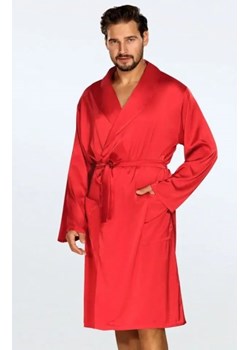 Dkaren Lukas satynowy szlafrok męski czerwony ze sklepu intimiti.pl w kategorii Szlafroki męskie - zdjęcie 187904194