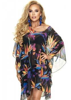 Irall kwiatowa tunika plażowa czarna ze sklepu intimiti.pl w kategorii Odzież plażowa - zdjęcie 187904334