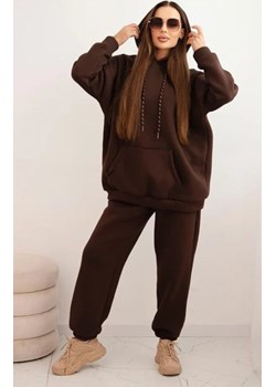 Komplet dresowy damski ocieplany brązowy ze sklepu intimiti.pl w kategorii Dresy damskie - zdjęcie 187904434