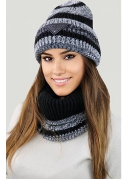 Kamea Muscari czapka z kominem czarna ze sklepu intimiti.pl w kategorii Czapki zimowe damskie - zdjęcie 187904503