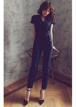 Kopertowy kombinezon damski L027 granatowy ze sklepu intimiti.pl w kategorii Kombinezony damskie - zdjęcie 187904511