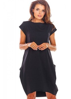 Sportowa sukienka z kieszeniami czarna M206 ze sklepu intimiti.pl w kategorii Sukienki - zdjęcie 187904540
