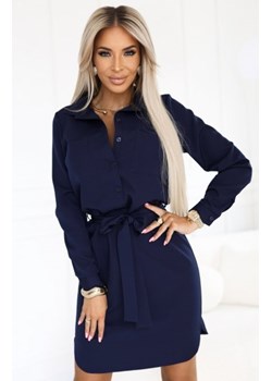 Numoco 284-4 CAMILLE koszulowa sukienka szmizjerka z kieszeniami i wiązaniem ze sklepu intimiti.pl w kategorii Sukienki - zdjęcie 187904654
