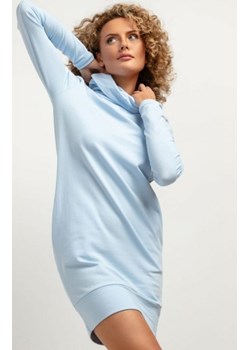 Tessita T376 sukienka dresowa z kominem jasnoniebieska ze sklepu intimiti.pl w kategorii Sukienki - zdjęcie 187904812