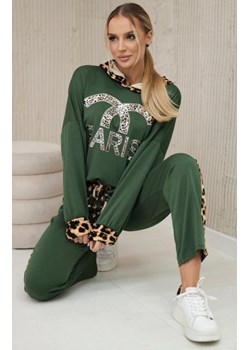 Komplet Paris Bluza i Spodnie khaki ze sklepu intimiti.pl w kategorii Komplety i garnitury damskie - zdjęcie 187904820