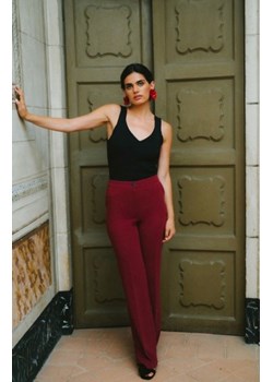 Stylove S418 spodnie garniturowe bordowe ze sklepu intimiti.pl w kategorii Spodnie damskie - zdjęcie 187904850