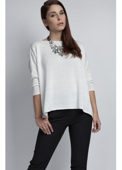 MKM SWE040 sweter z połyskującą nitką ecru ze sklepu intimiti.pl w kategorii Swetry damskie - zdjęcie 187904912
