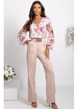 Duet Milano komplet bluzka i spodnie kwiaty beżowe ze sklepu intimiti.pl w kategorii Komplety i garnitury damskie - zdjęcie 187904930