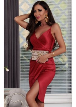 Elizabeth Ivet mini sukienka satynowa czerwona ze sklepu intimiti.pl w kategorii Sukienki - zdjęcie 187905101