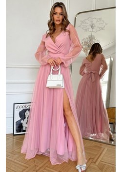 Bicotone szyfonowa sukienka maxi z długim rękawem 302-20 ze sklepu intimiti.pl w kategorii Sukienki - zdjęcie 187905380