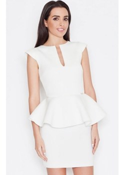 *Katrus K273 sukienka ecru ze sklepu intimiti.pl w kategorii Sukienki - zdjęcie 187905731