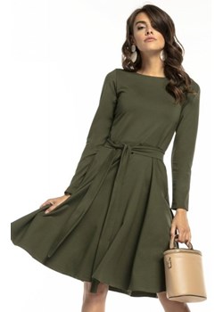 Tessita T287 rozkloszowana sukienka z paskiem zielona ze sklepu intimiti.pl w kategorii Sukienki - zdjęcie 187905762