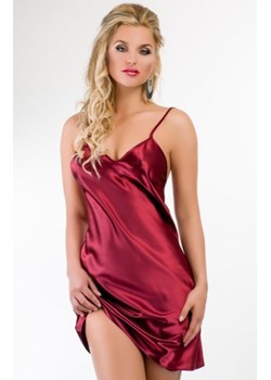 Satynowa bordowa koszulka nocna Ibiza ze sklepu intimiti.pl w kategorii Koszule nocne - zdjęcie 187905783