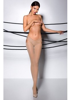 Asymetryczne rajstopy damskie beżowe Tiopen 005 ze sklepu intimiti.pl w kategorii Rajstopy - zdjęcie 187905801